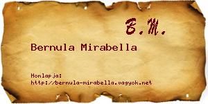 Bernula Mirabella névjegykártya